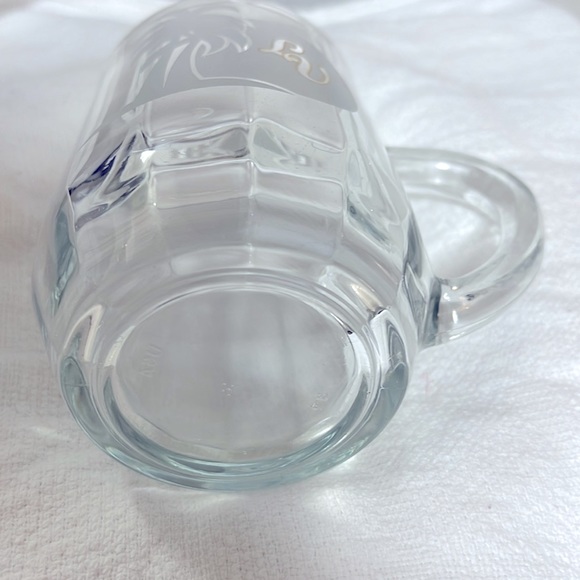 5/$25 Gold-lined letters LV Beveled & etched vintage mug Palm trees & Sunset - Picture 2 of 5